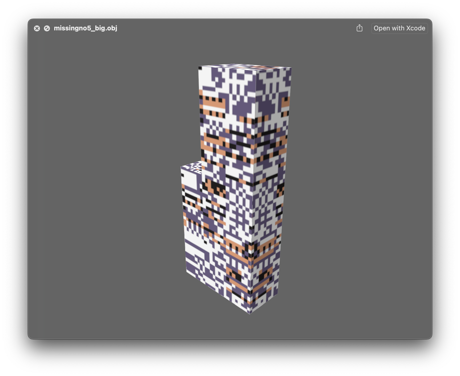 missingno 3d model preview